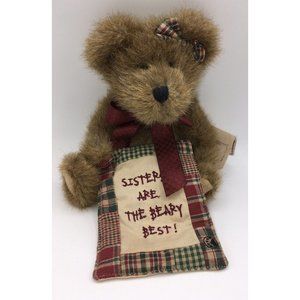 Boyds Bears Sissy B. Bear TJ's Best Dressed Bean Plush 6” Sitting 8" Standing